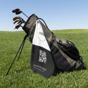 Serviette De Golf Logo professionnel personnalisé QR Code et texte p