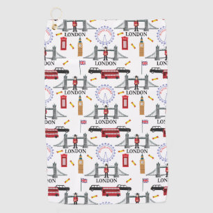 Serviette De Golf London England Queens Guard Motif anglais