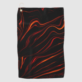 Serviette De Golf Longue trace rouge dans le fond noir