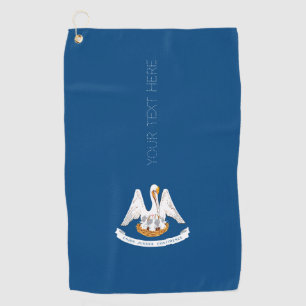Serviette De Golf Louisiana State Flag Concevez votre texte sur un 