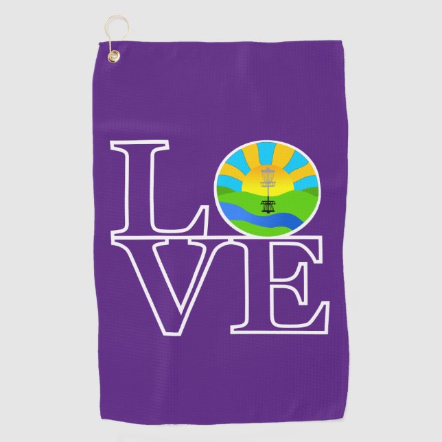 Serviette De Golf Love Disk Golf Basket Golf Towne (Devant)