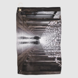 Serviette De Golf Lumière, ombres et symétrie - sépia