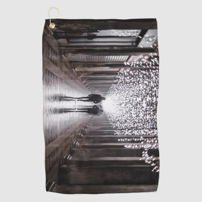 Serviette De Golf Lumière, ombres et symétrie - sépia (Devant)