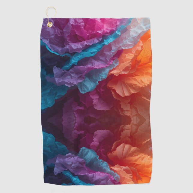Serviette De Golf Luminous Abstract Tissue Paper Layers (Devant)
