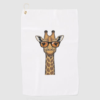Serviette De Golf Lunettes de soleil de girafe cool Vintage Chemise 