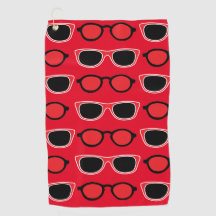 Lunettes de soleil motif rouge noir