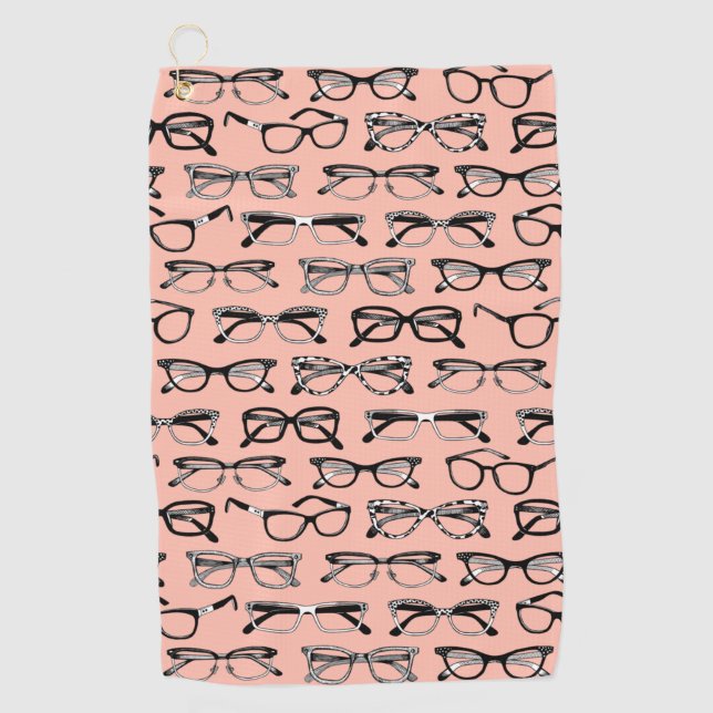 Serviette De Golf Lunettes de vue rose pâle, Lunettes de vue, Vêteme (Devant)