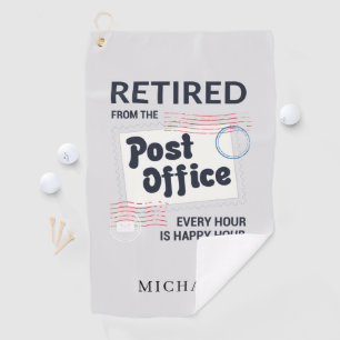 Serviette De Golf Mailman de retraite de travailleur postal personna