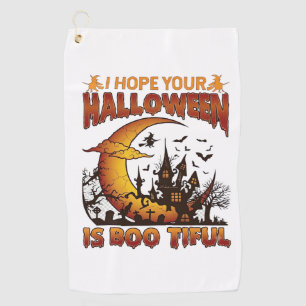 Serviette De Golf Maison Hantée Halloween Boo Tiful Croissant de Lun
