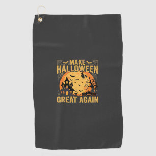 Serviette De Golf Maison Hantée Halloween Super Encore Citrouille