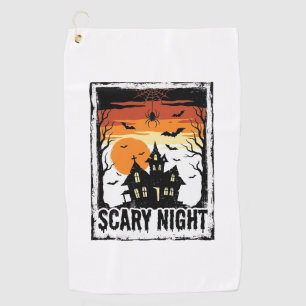 Serviette De Golf Maison Hantée Nuit Effrayante Chemise Halloween Vi
