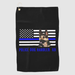 Serviette De Golf Maitre-chien de chien policier