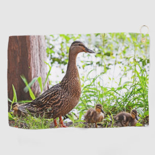 Serviette De Golf Mallard et Ducklings par Shirley Taylor