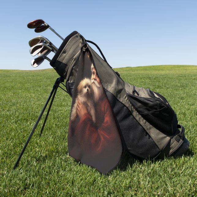 Serviette De Golf Maltais avec Noël Festif du Père Noël (Vert)