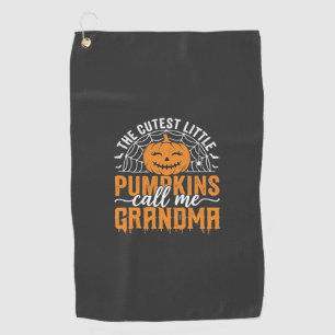 Serviette De Golf Maman de citrouille mignonne Halloween Design_1