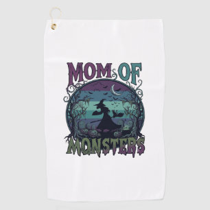 Serviette De Golf Maman Monstres Halloween Sorcière Lune Citrouilles