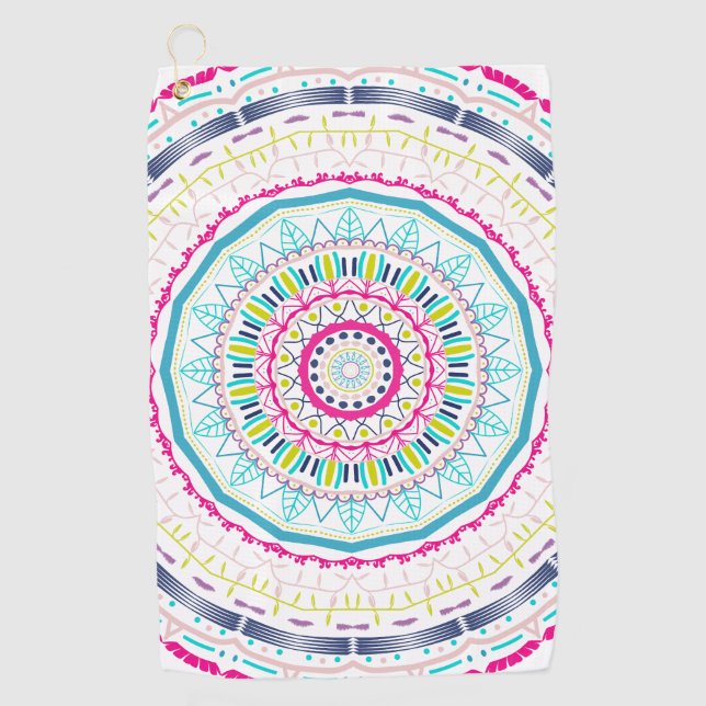 Serviette De Golf mandala coloré (Devant)