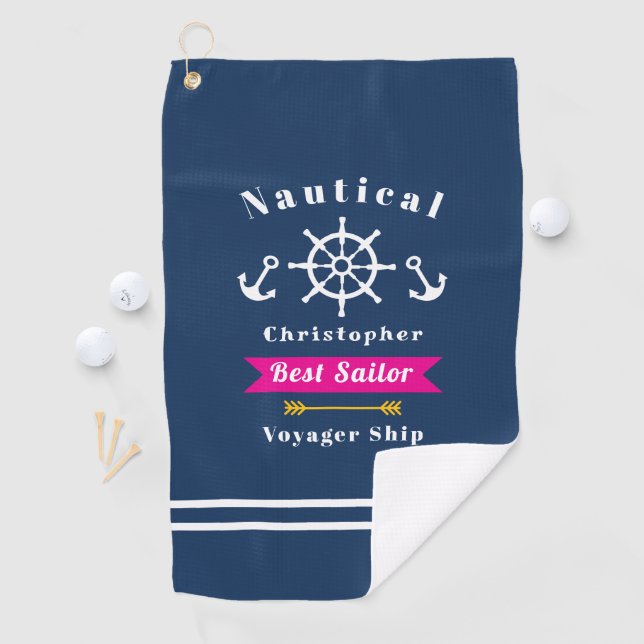 Serviette De Golf Marine Nautique (En situation)