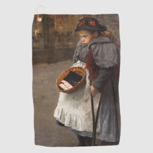 Serviette De Golf Matchstick Girl pauvre rue Urchin Pauvreté urbaine