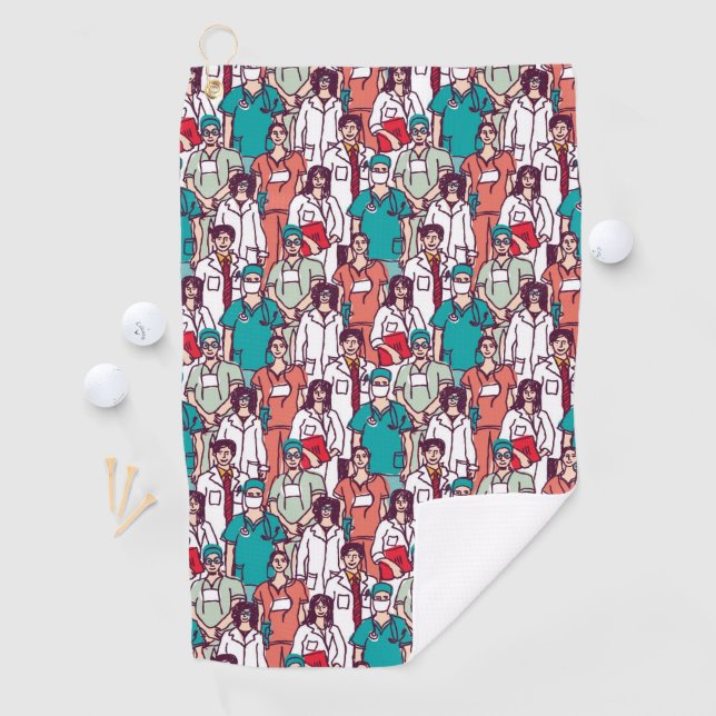 Serviette De Golf Médecin et Motif de chirurgien (En situation)