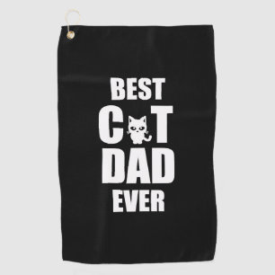Serviette De Golf Meilleur Chat Papa Jamais, Fantastique Chemise Cha