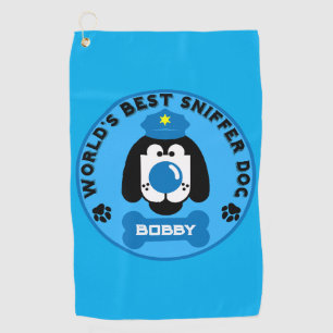 Serviette De Golf Meilleur Chien Sniffer Police du monde
