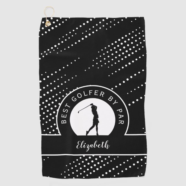 Serviette De Golf Meilleur Golfeur Par Par Moderne Monogramme Sports (Devant)