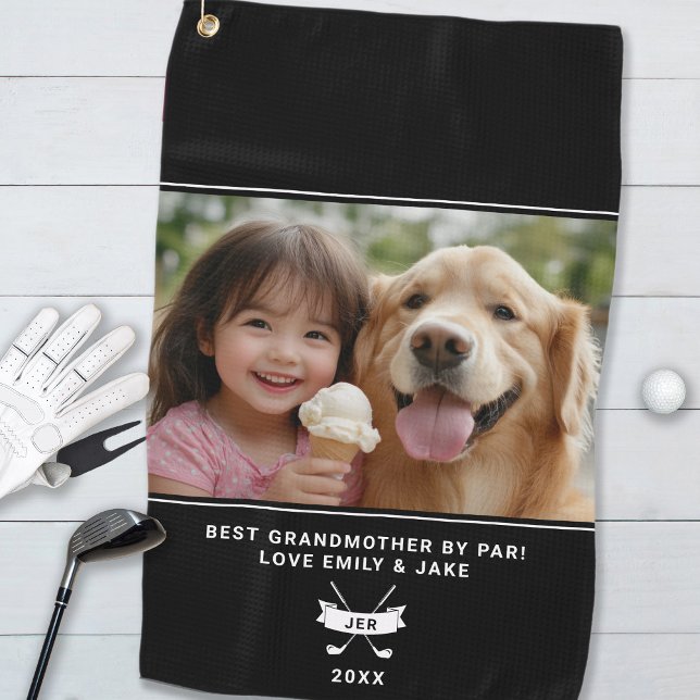 Serviette De Golf Meilleur Grand-Mère Par Par Par Funny Golfer Photo (Best Grandmother By Par Funny Golfer Custom Photo Golf Towel)
