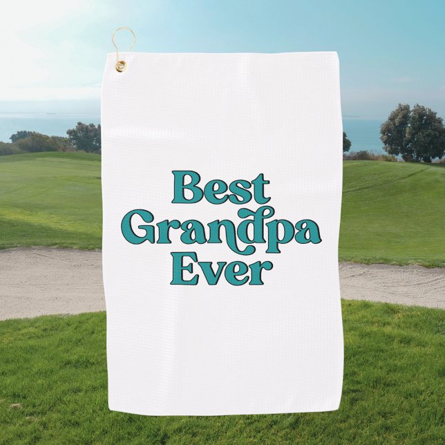Serviette De Golf Meilleur Grand-Père Jamais Citation Rétro Fête des (Créateur téléchargé)