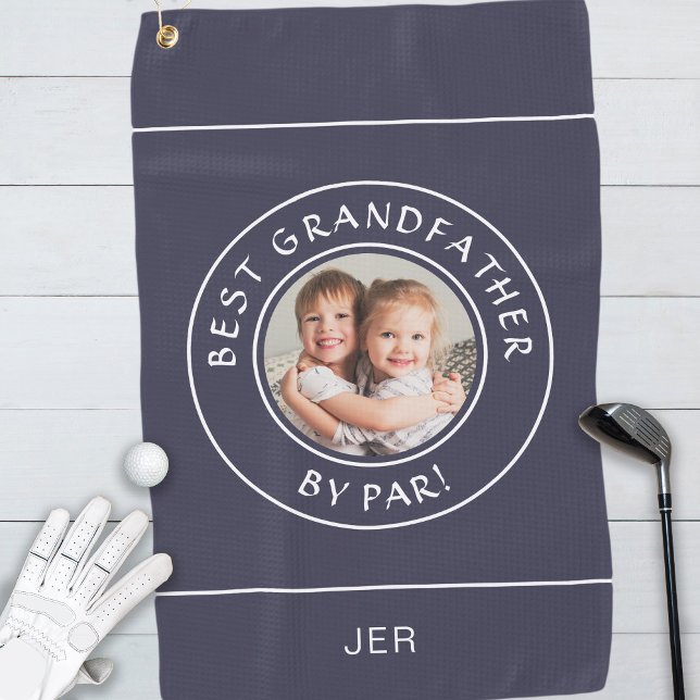 Serviette De Golf Meilleur Grand-Père Par Par Golfer Photo Cadeau Bl (Créateur téléchargé)