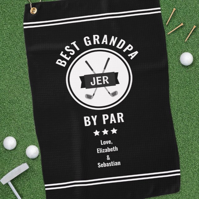 Serviette De Golf Meilleur Grand-Père Par Par Modern Golfgolf Lover  (Best Grandpa By Par Modern Golfer Golf Lover Black Golf Towel)