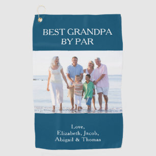 Serviette De Golf Meilleur Grand-Père Par Photo Personnalisée Servie