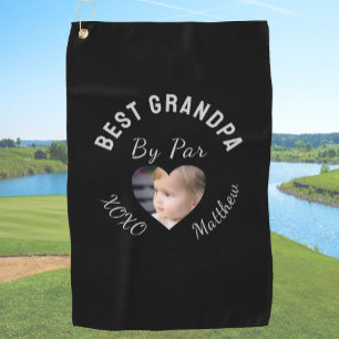 Serviette De Golf Meilleur Grand-Père Photo Personnalisé Enfants Rou