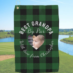 Serviette De Golf Meilleur Grand-Père Photo Personnalisée Enfants Pl