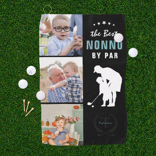 Serviette De Golf Meilleur Nonno Par Parc Collage photo Monogram