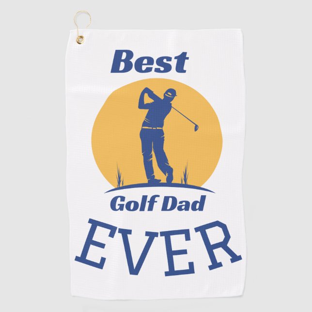 Serviette De Golf Meilleur papa de golf jamais (Devant)