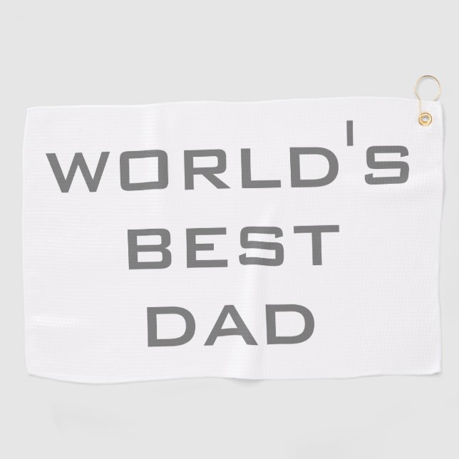 Serviette De Golf Meilleur papa du monde de la fête des pères (Horizontal)