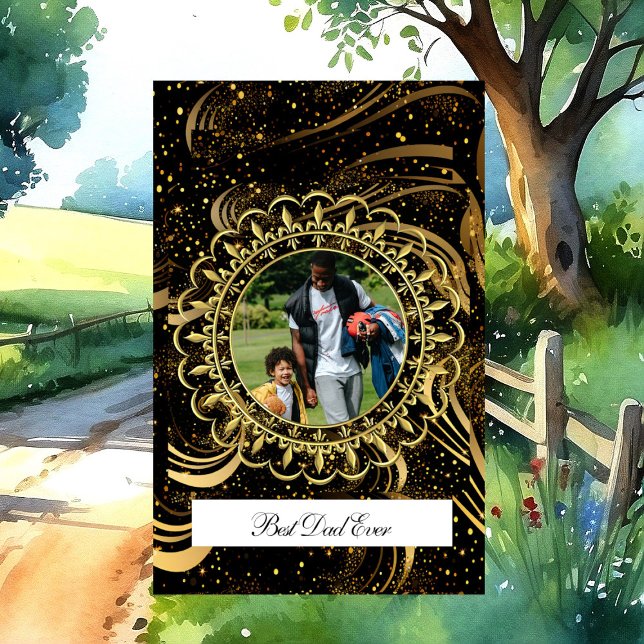 Serviette De Golf Meilleur Papa Jamais Calligraphie Moderne Or Léafé (Best Dad Ever Modern Calligraphy Gold Leafy Swirls Golf Towel)