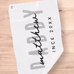 Serviette De Golf Meilleur Papa Jamais Moderne Élégante Fête des pèr