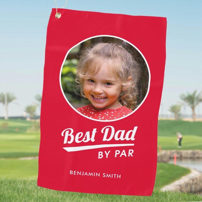 Serviette De Golf Meilleur papa par Par Custom Nom photo de l'enfant (Créateur téléchargé)