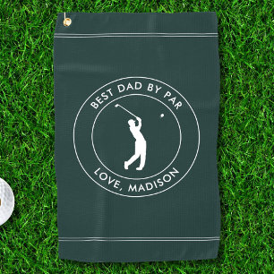 Serviette De Golf Meilleur Papa Par Par Parfait Personnalisé Nom Gol