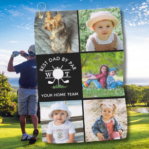 Serviette De Golf Meilleur Papa Par Par Photo Collage