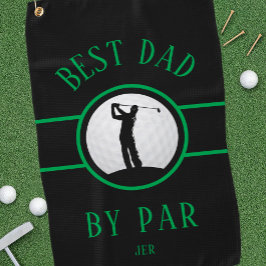 Serviette De Golf Meilleur Papa Par Parcours De Golf Monogramme Noir