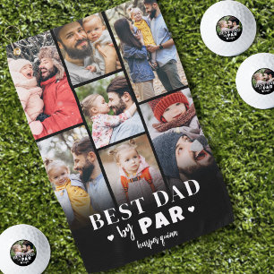 Serviette De Golf Meilleur Papa Par Photo Collage Fête des pères