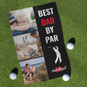 Serviette De Golf Meilleur Papa Par Photo Monogramme Cadeau Fête Des