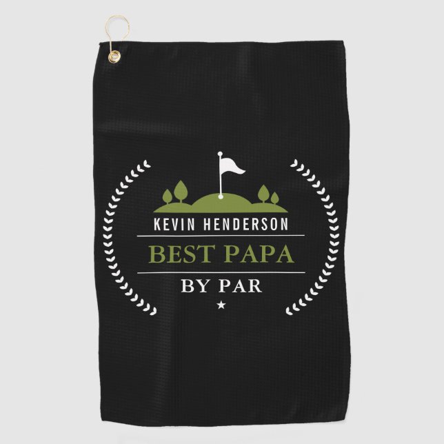 Serviette De Golf Meilleur Papa personnalisé par défaut (Devant)