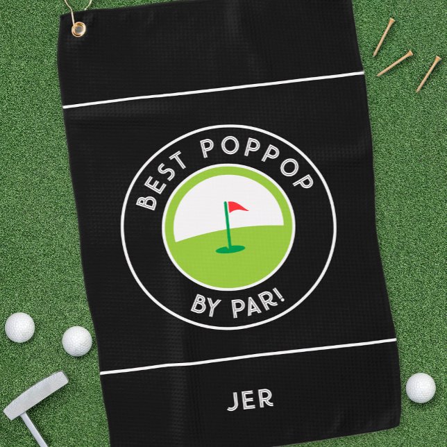 Serviette De Golf Meilleur Poppop par défaut | Grand-père de la Fête (Créateur téléchargé)