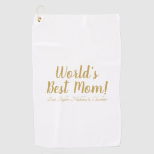 Serviette De Golf Meilleure maman du monde script personnalisé migno