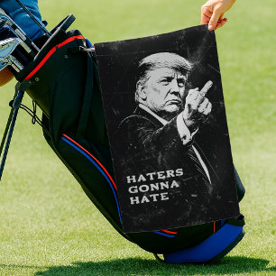 Serviette De Golf Meme drôle du doigt d'honneur de Trump 2026