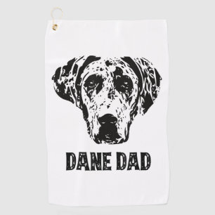 Serviette De Golf Mens Dane Papa - Great Dane Papa
